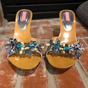 Betsey Johnson Peep Toe wedges